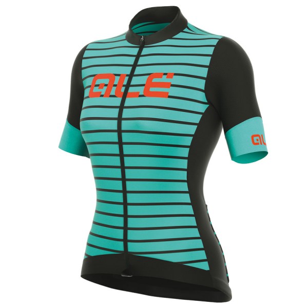 2017 Damen Ale R-EV1 Marina Radtrikot Kurzarm Schwarz Light Blau Radtrikot De