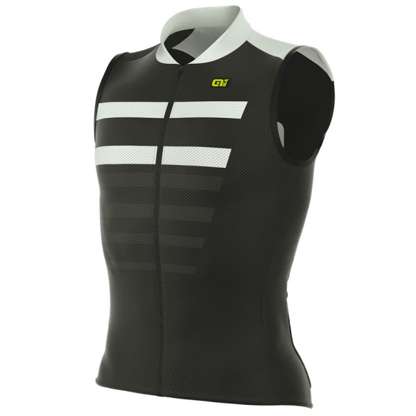2017 ärmelloses Trikot S/M Ale PRR 2.0 Piuma-Schwarz Weiß Radtrikot De