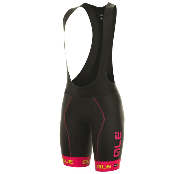 2017 Damen Ale PRR Bermuda Kurz Trägerhose Schwarz Pink Fluo Radtrikot De
