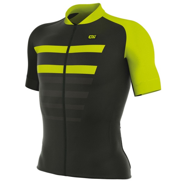 2017 Ale PRR 2.0 Piuma Radtrikot Kurzarm Schwarz Gelb Fluo Radtrikot De