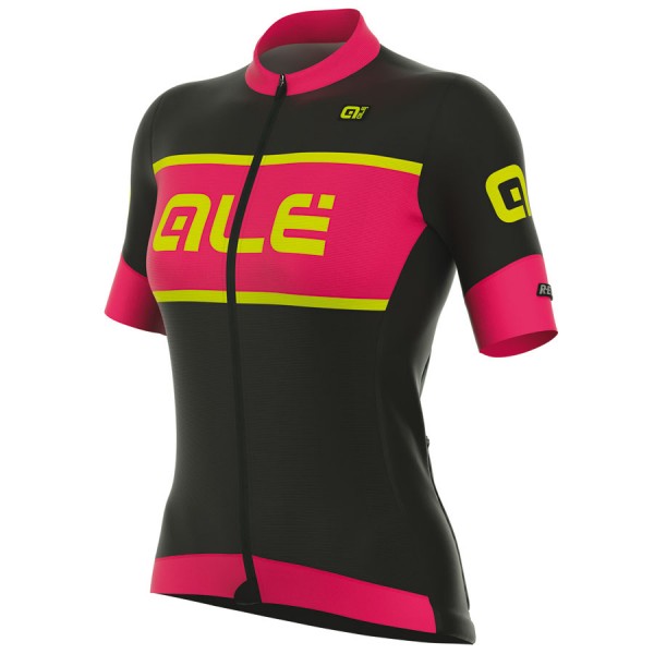 2017 Damen Ale R-EV1 Master Radtrikot Kurzarm Schwarz Pink Radtrikot De