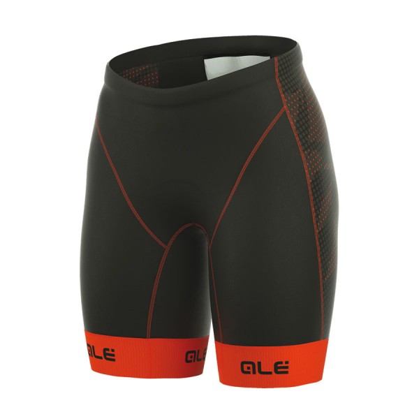 2017 Damen Ale Tri Record Kurz Radhose Schwarz Orange Radtrikot De