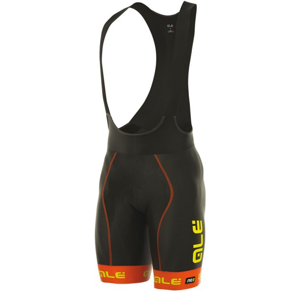 2017 Ale Graphics PRR Bermuda Kurz Trägerhose Schwarz Orange Radtrikot De