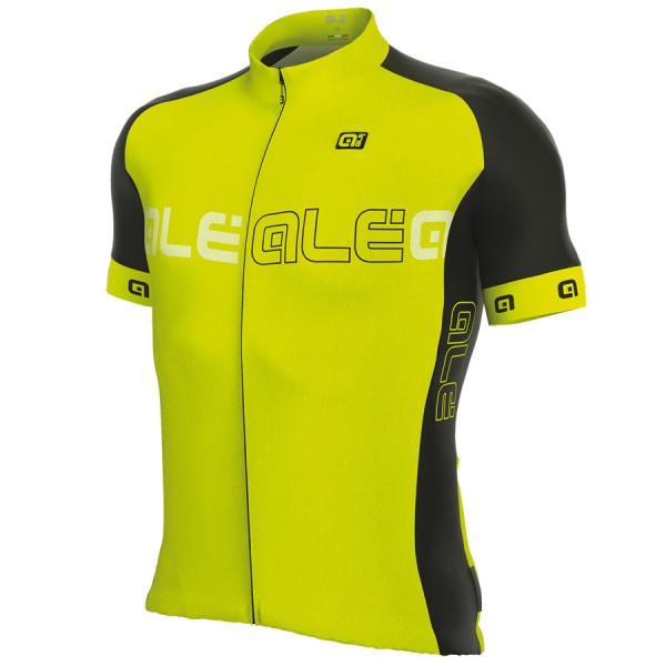 2017 Ale Excel Basic Radtrikot Kurzarm Gelb Fluo Radtrikot De