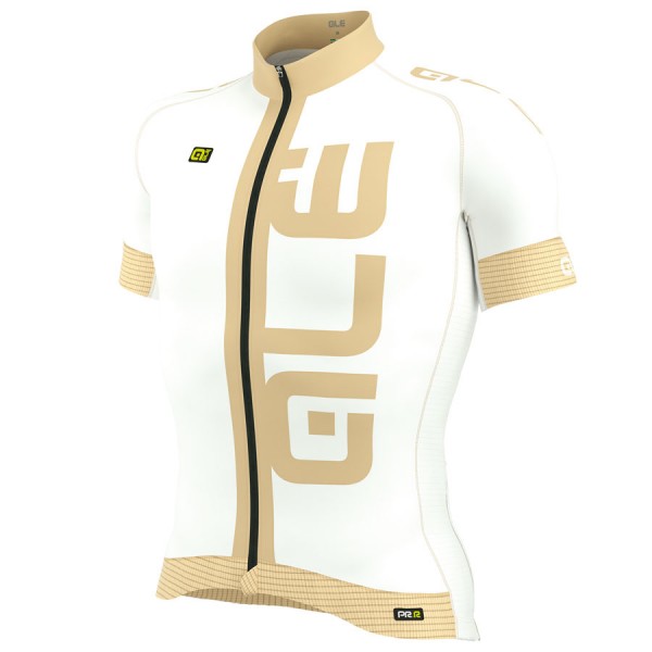2017 Ale Graphics PRR Arcobaleno Radtrikot Kurzarm Weiß Gold Radtrikot De