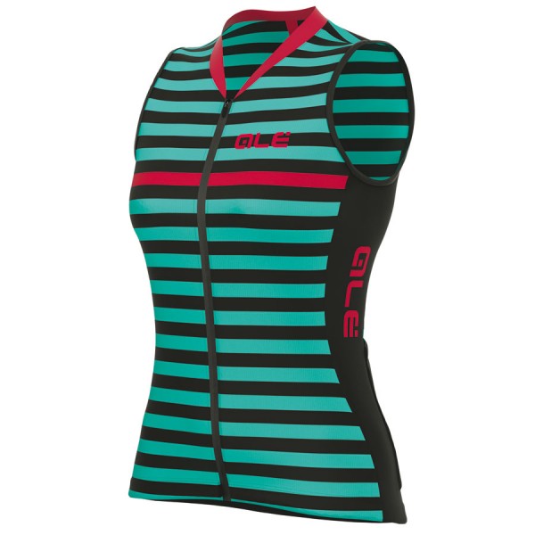 2017 Damen ärmelloses Trikot S/M Ale Excel Surf-Schwarz Light Blau Radtrikot De
