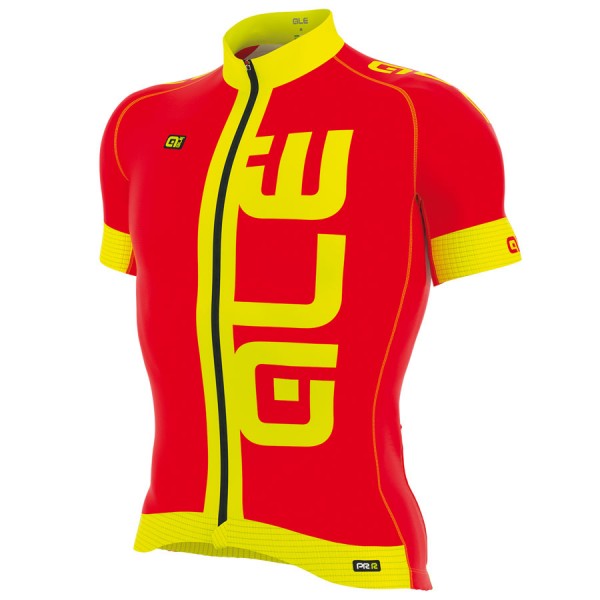 2017 Ale Graphics PRR Arcobaleno Radtrikot Kurzarm Rot Radtrikot De