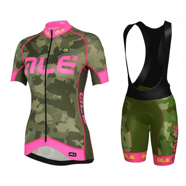 2017 Damen Ale Graphics PRR Camo Grün-Rose Fahrradbekleidung Satz Radtrikot Kurzarm+Kurz Trägerhose Radtrikot De 2017 Damen Ale Graphics PRR Camo Grün-Rose Fahrradbekleidung Satz Radtrikot Kurzarm+Kurz Trägerhose Radtrikot De