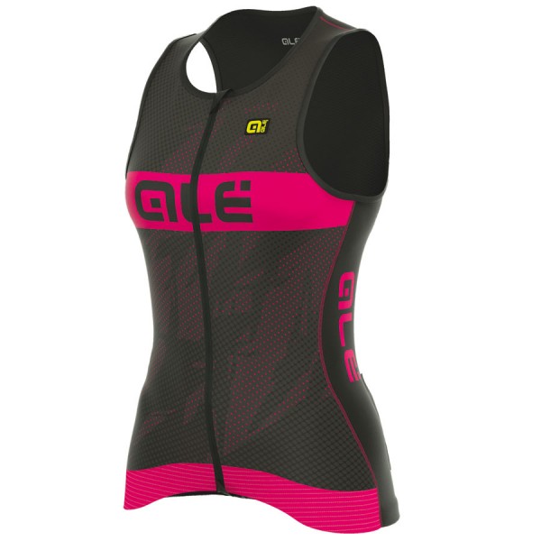 2017 Damen Top Ale Tri Record-Schwarz Pink Radtrikot De
