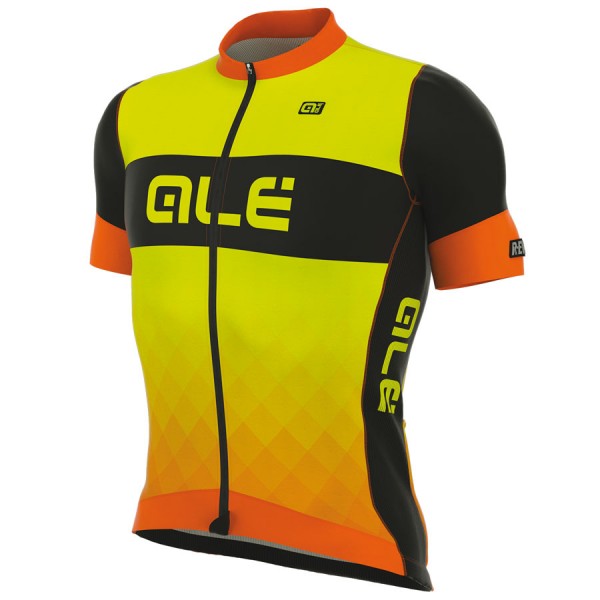 2017 Ale R-EV1 Rumbles Radtrikot Kurzarm Orange Gelb Fluo Radtrikot De