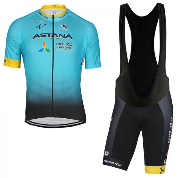 Astana Pro 2017 Fahrradbekleidung Satz Radtrikot Kurzarm+Kurz Trägerhose Schwarz Radtrikot De Astana Pro 2017 Fahrradbekleidung Satz Radtrikot Kurzarm+Kurz Trägerhose Schwarz Radtrikot De