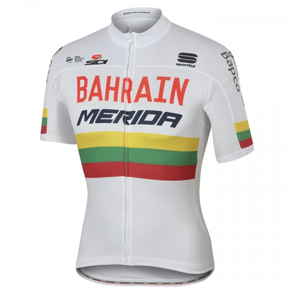 BAHRAIN-MERIDA lituanien champion Radtrikot Kurzarm 2017 Radtrikot De