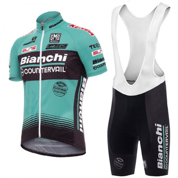 2017 Bianchi Countervail Fahrradbekleidung Satz Radtrikot Kurzarm+Kurz Trägerhose Radtrikot De