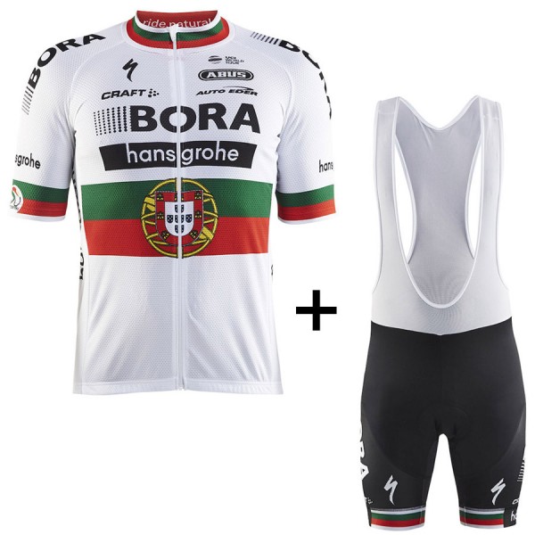 BORA Hansgrohe Pro Team 2017 Champion Portugais Fahrradbekleidung Satz Radtrikot Kurzarm+Kurz Trägerhose Radtrikot De BORA Hansgrohe Pro Team 2017 Champion Portugais Fahrradbekleidung Satz Radtrikot Kurzarm+Kurz Trägerhose Radtrikot De