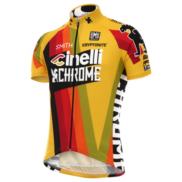 Pro 2017 Cinelli Chrome Gelb Radtrikot Kurzarm Radtrikot De