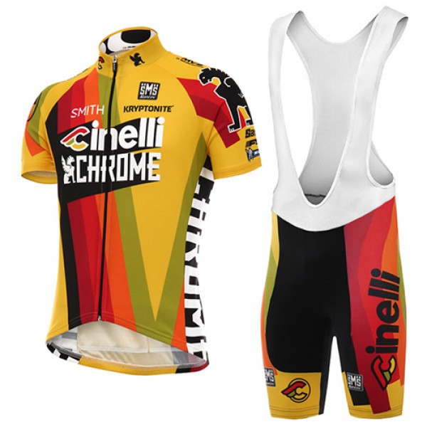 Pro 2017 Cinelli Chrome Gelb Fahrradbekleidung Satz Radtrikot Kurzarm+Kurz Trägerhose Radtrikot De