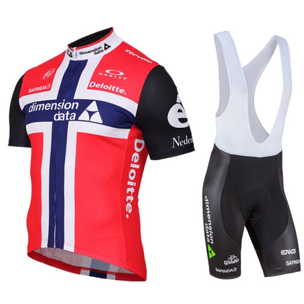 DIMENSION DATA 2017 Norwegian Champion Fahrradbekleidung Satz Radtrikot Kurzarm+Kurz Trägerhose Radtrikot De