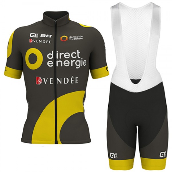 2017 Direct Energie Fahrradbekleidung Satz Radtrikot Kurzarm+Kurz Trägerhose Radtrikot De 2017 Direct Energie Fahrradbekleidung Satz Radtrikot Kurzarm+Kurz Trägerhose Radtrikot De