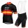 ETIXX-QUICK STEP 2017 Schwarz Rot Gelb Fahrradbekleidung Satz Radtrikot Kurzarm+Kurz Trägerhose Radtrikot De
