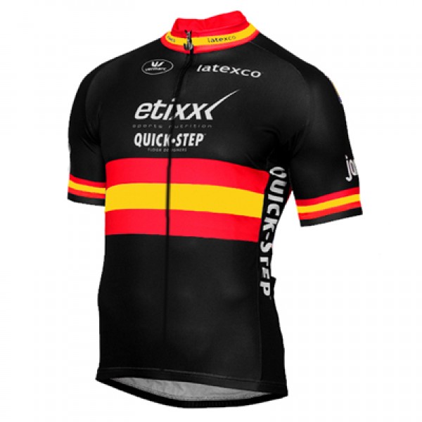 ETIXX-QUICK STEP 2017 Schwarz Rot Gelb Radtrikot Kurzarm Radtrikot De ETIXX-QUICK STEP 2017 Schwarz Rot Gelb Radtrikot Kurzarm Radtrikot De