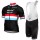 ETIXX-QUICK STEP 2017 Schwarz Fahrradbekleidung Satz Radtrikot Kurzarm+Kurz Trägerhose Radtrikot De