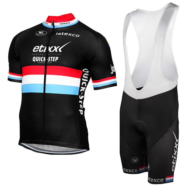 ETIXX-QUICK STEP 2017 Schwarz Fahrradbekleidung Satz Radtrikot Kurzarm+Kurz Trägerhose Radtrikot De ETIXX-QUICK STEP 2017 Schwarz Fahrradbekleidung Satz Radtrikot Kurzarm+Kurz Trägerhose Radtrikot De