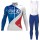 FDJ Pro 2017 Weiß Fahrradbekleidung Satz Radtrikot Langarm+Lang Trägerhose Radtrikot De
