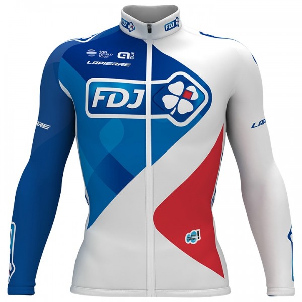 FDJ Pro 2017 Weiß Radtrikot Langarm Radtrikot De