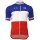 FDJ Pro Team 2017 Tenue Championnat Francais Radtrikot Kurzarm Radtrikot De