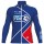 FDJ Pro 2017 Blau Radtrikot Langarm Radtrikot De