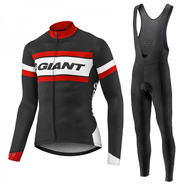 2017 Giant Rot Schwarz Fahrradbekleidung Satz Radtrikot Langarm+Lang Trägerhose Radtrikot De 2017 Giant Rot Schwarz Fahrradbekleidung Satz Radtrikot Langarm+Lang Trägerhose Radtrikot De