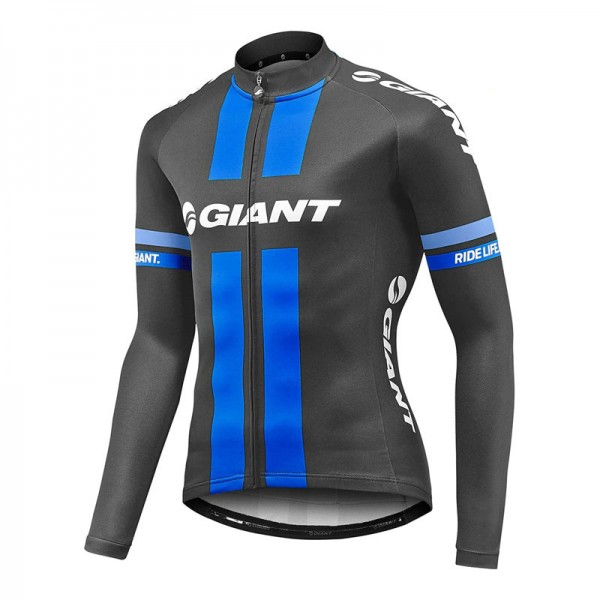 2017 Giant Blau Radtrikot Langarm Radtrikot De 2017 Giant Blau Radtrikot Langarm Radtrikot De