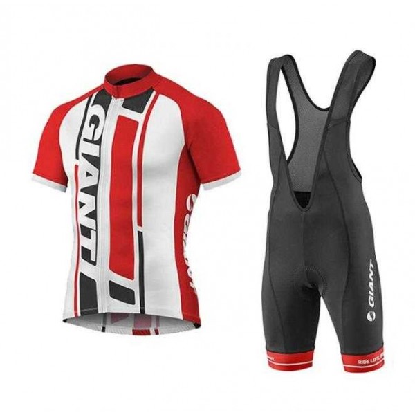 2017 Giant Rot Fahrradbekleidung Satz Radtrikot Kurzarm+Kurz Trägerhose Radtrikot De