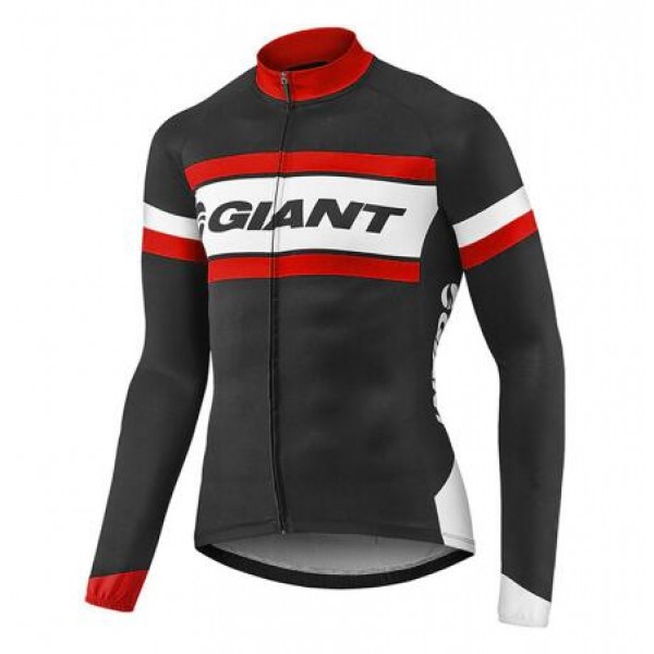 2017 Giant Rot Schwarz Radtrikot Langarm Radtrikot De
