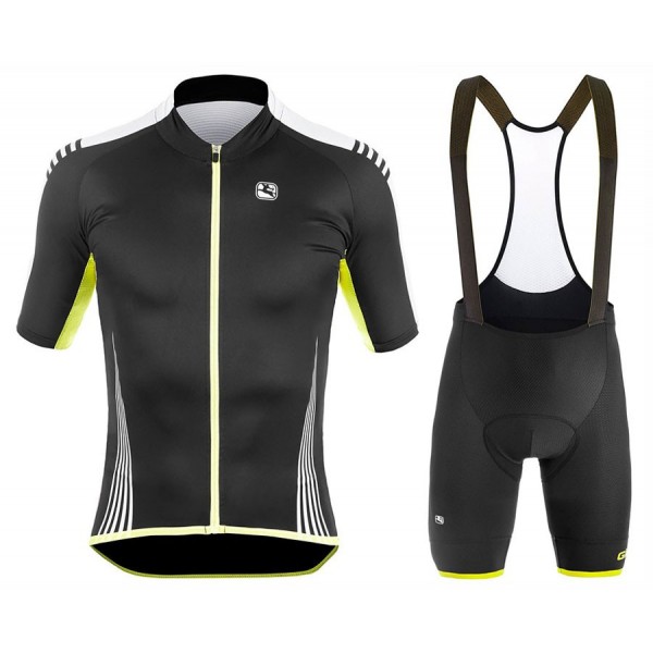 2017 Giordana Sahara Schwarz Fahrradbekleidung Satz Radtrikot Kurzarm+Kurz Trägerhose Radtrikot De