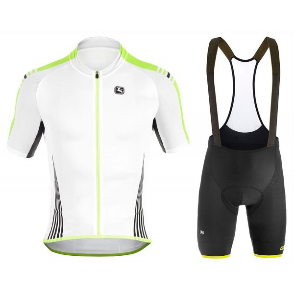 2017 Giordana Sahara Weiß-Vert Fahrradbekleidung Satz Radtrikot Kurzarm+Kurz Trägerhose Radtrikot De