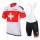 IAM 2017 Swiss Champion Fahrradbekleidung Satz Radtrikot Kurzarm+Kurz Trägerhose Radtrikot De
