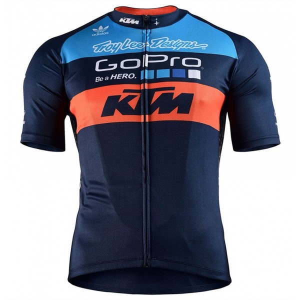 2017 KTM Blau-Orange Radtrikot Kurzarm Radtrikot De
