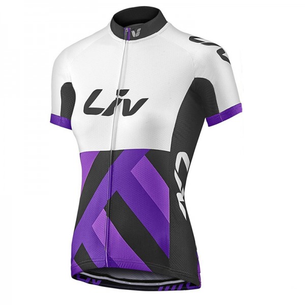 2017 Liv Damen Weiß-lila Radtrikot Kurzarmen Radtrikot De 2017 Liv Damen Weiß-lila Radtrikot Kurzarmen Radtrikot De