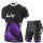 2017 Liv Damen Schwarz-lila Fahrradbekleidung Satz Radtrikot Kurzarm+Kurz Radhose Radtrikot De