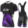 2017 Liv Damen Schwarz-lila Fahrradbekleidung Satz Radtrikot Kurzarm+Kurz Trägerhose 02 Radtrikot De