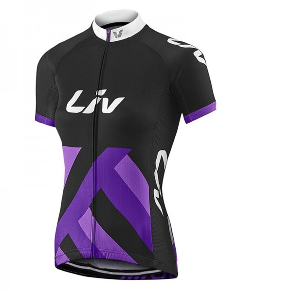 2017 Liv Damen Schwarz-lila Radtrikot Kurzarmen Radtrikot De 2017 Liv Damen Schwarz-lila Radtrikot Kurzarmen Radtrikot De