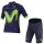 2017 Movistar Fahrradbekleidung Satz Radtrikot Kurzarm+Kurz Radtrikot De
