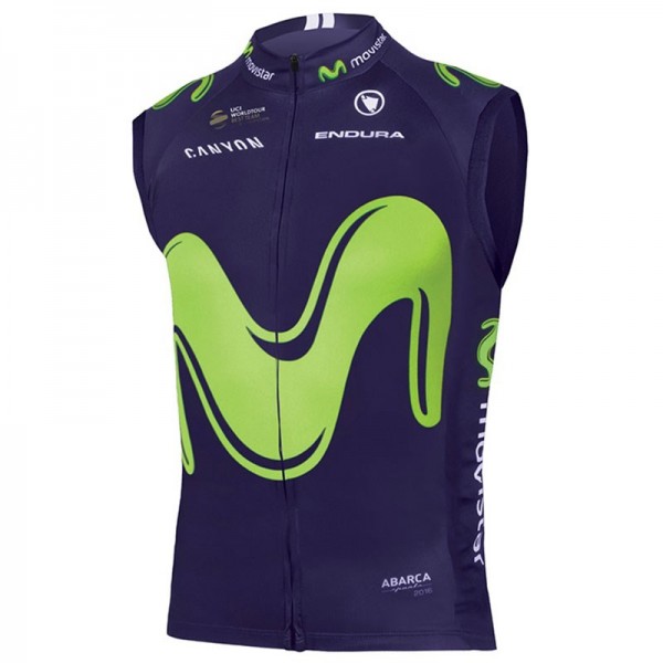2017 Movistar ärmellose Radtrikot De 2017 Movistar ärmellose Radtrikot De