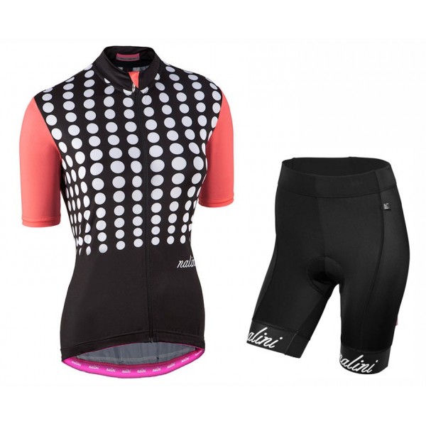2017 Nalini PRO Optical Damen Schwarz Fahrradbekleidung Satz Radtrikot Kurzarm+Kurz Trägerhose Radtrikot De