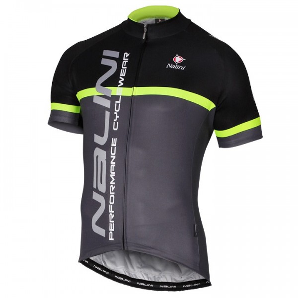 2017 Nalini PRO Brivio Schwarz-Gris Radtrikot Kurzarm Radtrikot De
