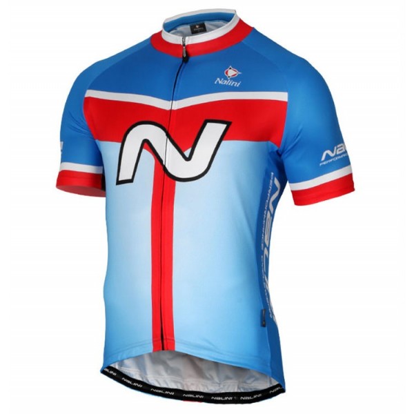 2017 Nalini PRO Navision Blau-Rot Radtrikot Kurzarm Radtrikot De