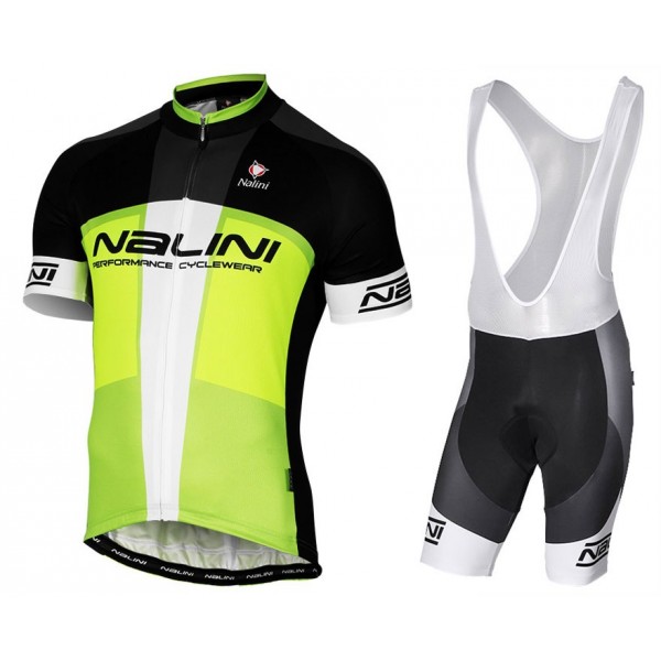 2017 Nalini PRO Artico Schwarz-Vert Fahrradbekleidung Satz Radtrikot Kurzarm+Kurz Trägerhose Radtrikot De