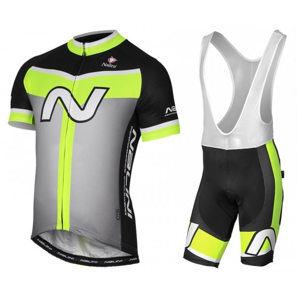2017 Nalini PRO Navision Schwarz-Vert Fahrradbekleidung Satz Radtrikot Kurzarm+Kurz Trägerhose Radtrikot De