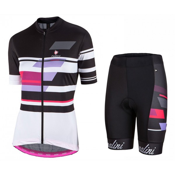 2017 Nalini PRO dolomiti Damen Schwarz Fahrradbekleidung Satz Radtrikot Kurzarm+Kurz Trägerhose Radtrikot De